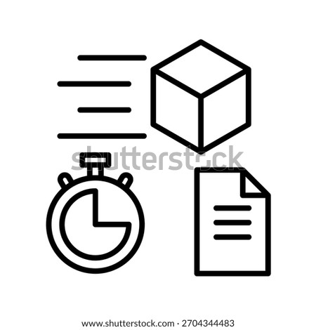 Estimation Outline Icon Vector Illustration