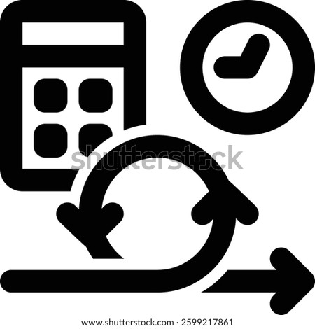 Estimation, Project Estimation, Calculation Outline Icon
