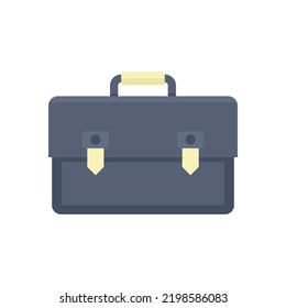 Estimator briefcase icon. Flat illustration of estimator briefcase vector icon isolated on white background