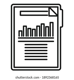 Icono del portapapeles de estimador. Icono del vector del estimador de esquema del portapapeles para el diseño web aislado en fondo blanco