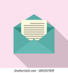 Estimator mail icon. Flat illustration of estimator mail vector icon for web design