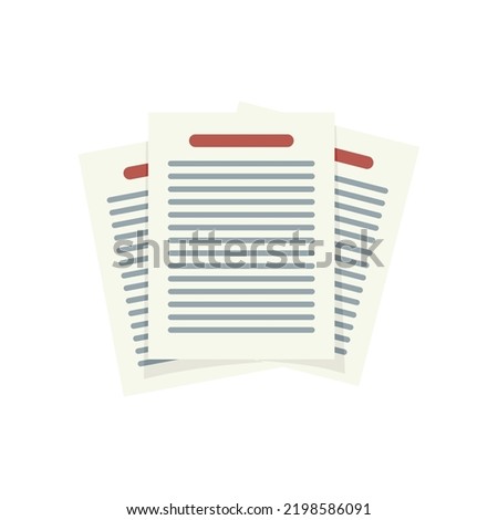 Estimator office papers icon. Flat illustration of estimator office papers vector icon isolated on white background