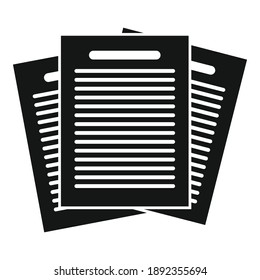 Estimator office papers icon. Simple illustration of estimator office papers vector icon for web design isolated on white background