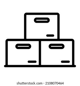 Estimator parcel icon. Outline estimator parcel vector icon for web design isolated on white background