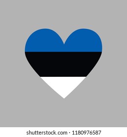 Estoian Flag heart
