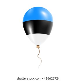 Estonia balloon with flag. Bright Air Ballon in the Country National Colors. Country Flag Rubber Balloon. Vector Illustration.