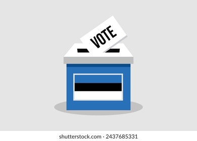 Concepto de ilustración vectorial plana y minimalista. Votar Elecciones de Arte Conceptual.