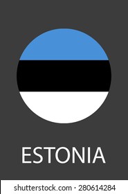Estonia circle flag - vector icon