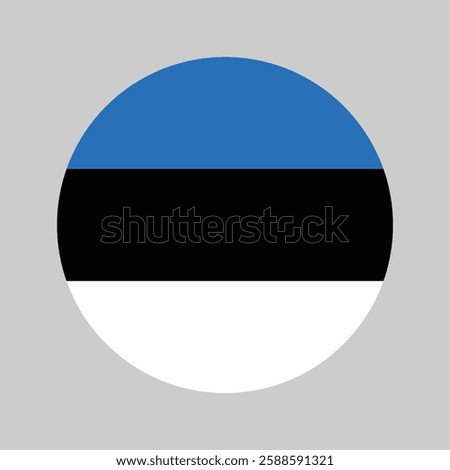 Estonia Circle national flag vector. official colors and proportion correctly. National Estonia flag. Estonia flag vector design and Illustration.