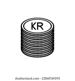 Estonia Currency Symbol, Estonian Kroon Icon, EEK Sign. Vector Illustration