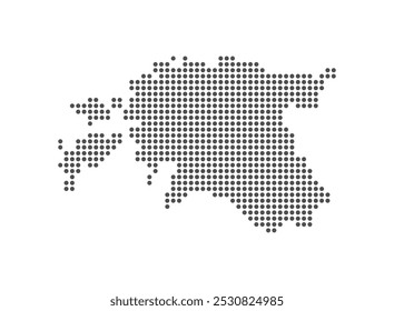 Estonia - Mapa punteado. Mapa formado por puntos. Ilustración vectorial