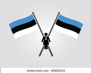 Estonia Emblem Woman Politician