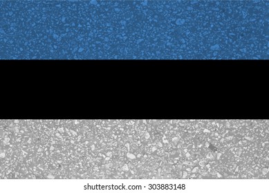 Estonia, Estonian flag with grunge texture.Vector template