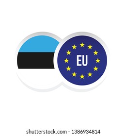 Estonia European union badge flag