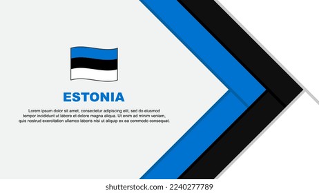 Estonia Flag Abstract Background Design Template. Estonia Independence Day Banner Cartoon Vector Illustration. Estonia Template
