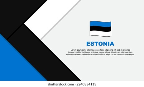 Estonia Flag Abstract Background Design Template. Estonia Independence Day Banner Cartoon Vector Illustration. Estonia