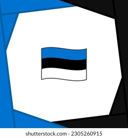 Plantilla de diseño de fondo de resumen de la bandera de Estonia. Afiche del Día de la Independencia de Estonia en medios sociales. Día de la Independencia de Estonia
