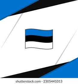 Estonia Flag Abstract Background Design Template. Estonia Independence Day Banner Social Media Post. Estonia Background