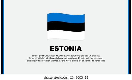 Estonia Flag Abstract Background Design Template. Estonia Independence Day Banner Social Media Vector Illustration. Estonia Cartoon