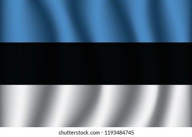 Estonia flag background with cloth texture. Estonia Flag vector illustration eps10.