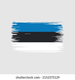 Estonia Flag Brush. National Flag