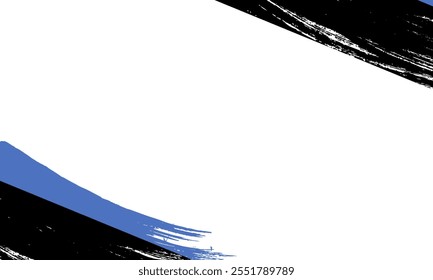 Bandera de Estonia con efecto de trazo de pincel, trazo de pincel Grunge. Diseño de bandera de pintura de acuarela.