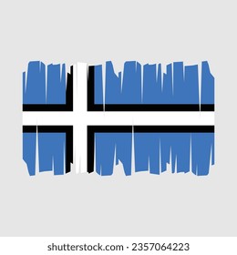 Estonia flag with brush stroke vector Illustration