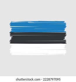 Ilustración del vector del pincel de bandera de Estonia