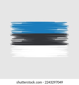 Estonia Flag Brush Vector Illustration