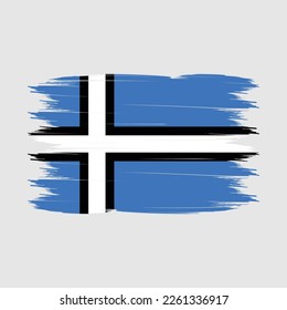 Ilustración del vector del pincel de bandera de Estonia