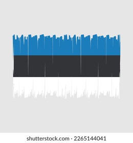 Estonia Flag Brush Vector Illustration