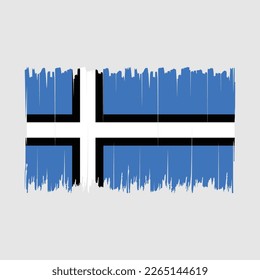 Estonia Flag Brush Vector Illustration