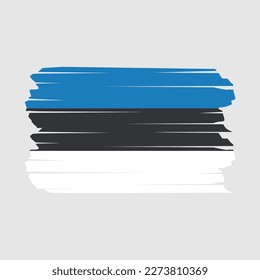 Estonia Flag Brush Vector Illustration