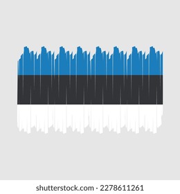 Estonia Flag Brush Vector Illustration