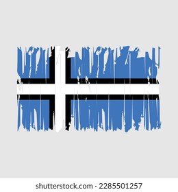 Estonia Flag Brush Vector Illustration