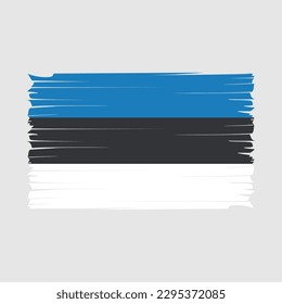 Ilustración del vector del pincel de bandera de Estonia
