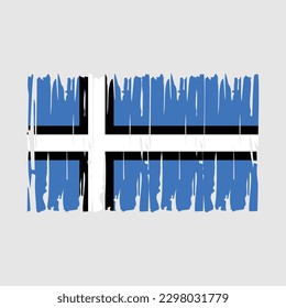 Estonia Flag Brush Vector Illustration