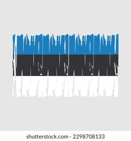 Estnische Flagge - Vektorgrafik mit Pinselstrich