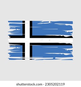 Estonia Flag Brush Vector Illustration