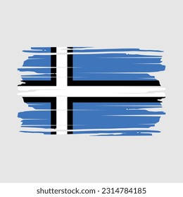 Estonia Flag Brush Vector Illustration