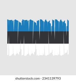 Estonia Flag Brush Vector Illustration