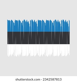 Ilustración del vector del pincel de bandera de Estonia