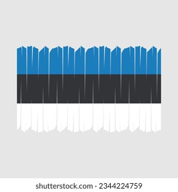 Estonia Flag Brush Vector Illustration