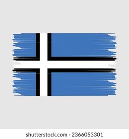 Estnische Flagge - Vektorgrafik mit Pinselstrich