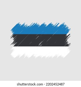 Estonia Flag Brush Vector. National Flag