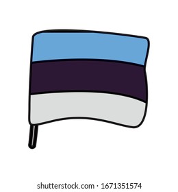 estonia flag country isolated icon vector illustration design