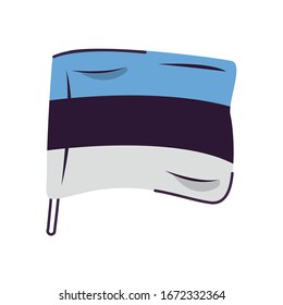 estonia flag country isolated icon vector illustration design