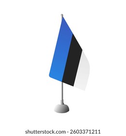 Estonia flag, eatonia table flag, estonia flag vector isolated on white background