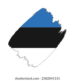Estonia flag in a flat grunge vector design background