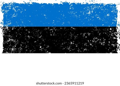 Estonia flag grunge distressed style